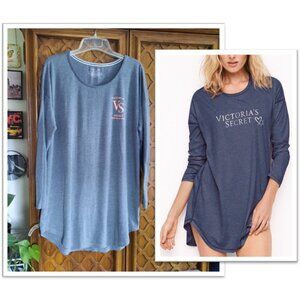 Victoria’s Secret 'The Angel' Oversized Long Sleeve Sleepshirt - Gray, Size S